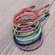 Load image into Gallery viewer, Tibetan Buddhism Hand Weave Knots Lucky Bracelet For Women7 Chakra YOGA Rope OM Bracelets&amp;Bangle

