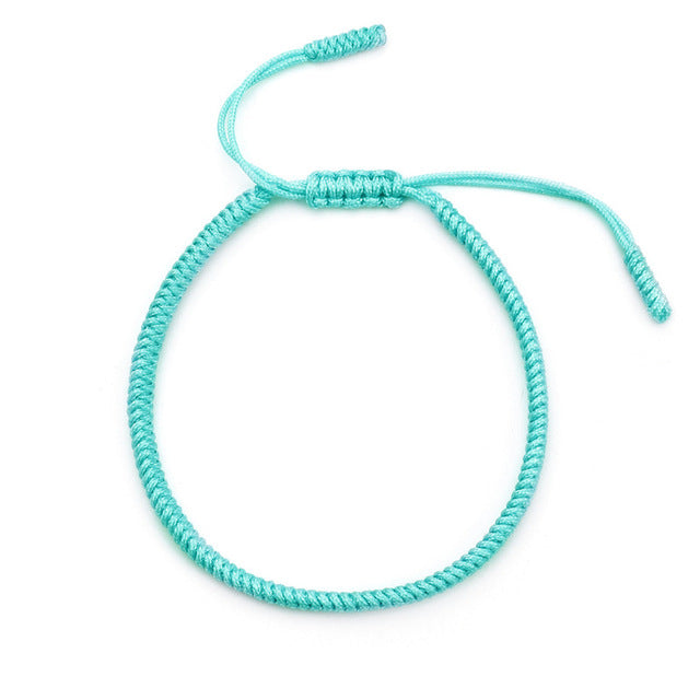 Tibetan Buddhism Hand Weave Knots Lucky Bracelet For Women7 Chakra YOGA Rope OM Bracelets&Bangle